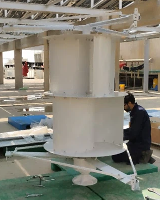 5kw vertical wind turbine x type wind generator installed in pakistan