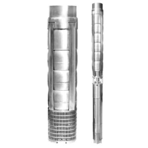 v10 stainless steel borewell submersible pump set (water filled)